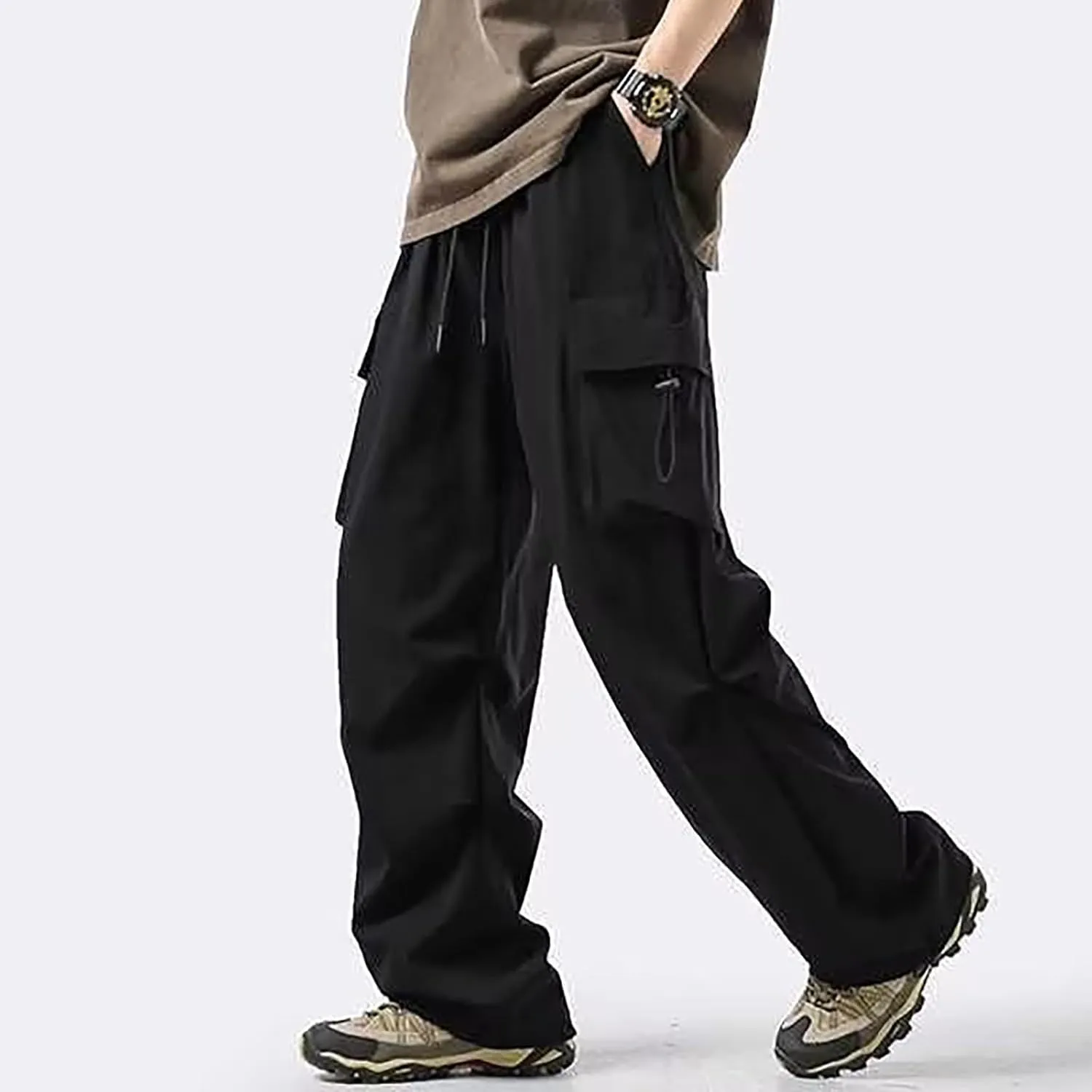 Baggy Pants fot Men Fashion Loose Fit Workout Hiking Cargo Pants Outdoor Active Athletic Hiking Trouser Cargo for Men