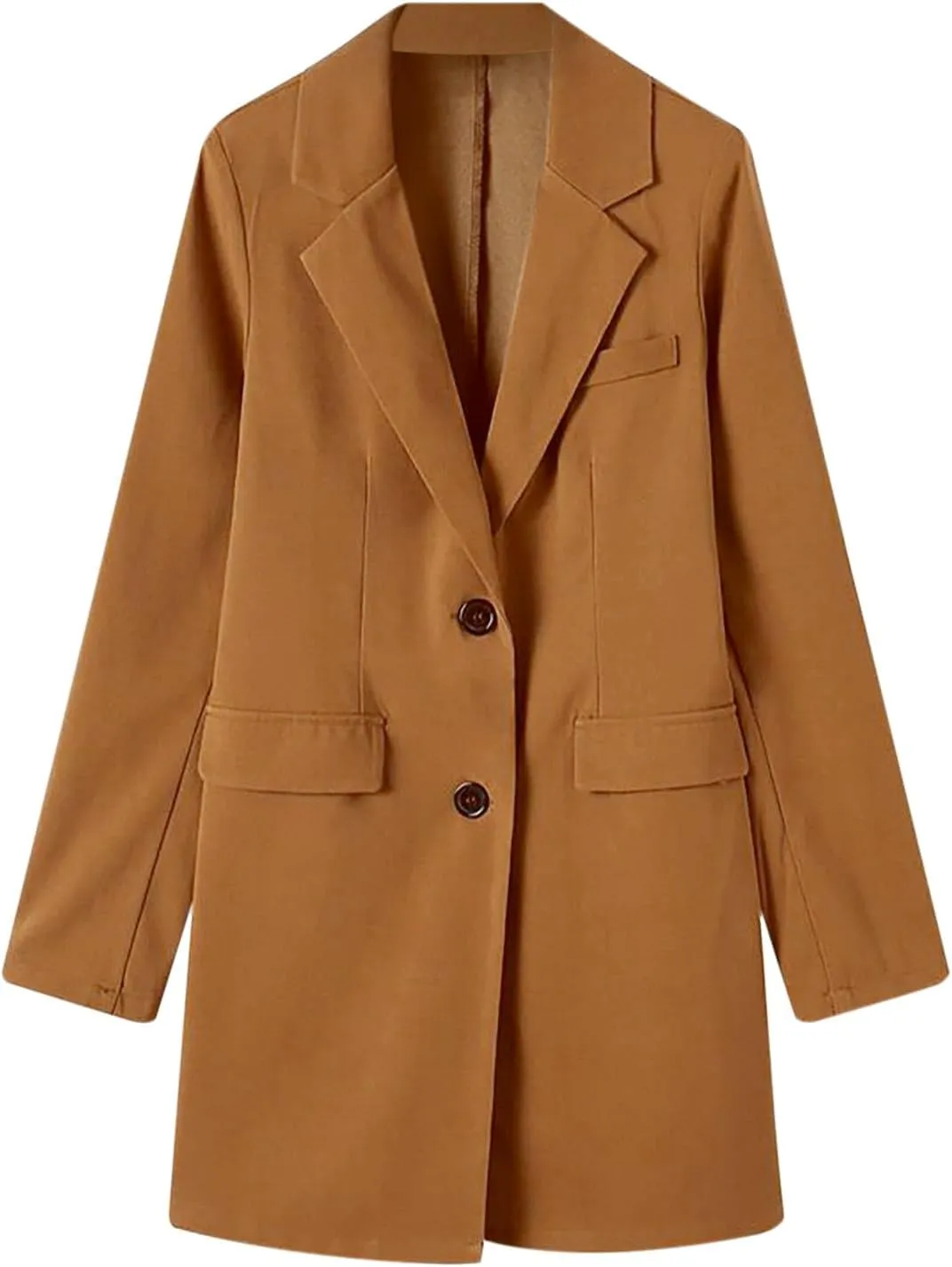 Blazers for Women,Wool Blend Trench Coat Elegante Business Jackets Open Front Work Office Winter Suit Cardigan