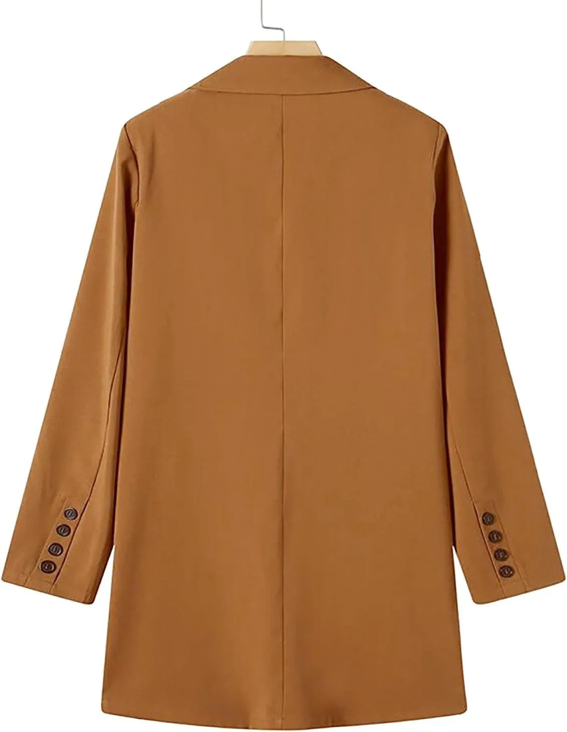 Blazers for Women,Wool Blend Trench Coat Elegante Business Jackets Open Front Work Office Winter Suit Cardigan