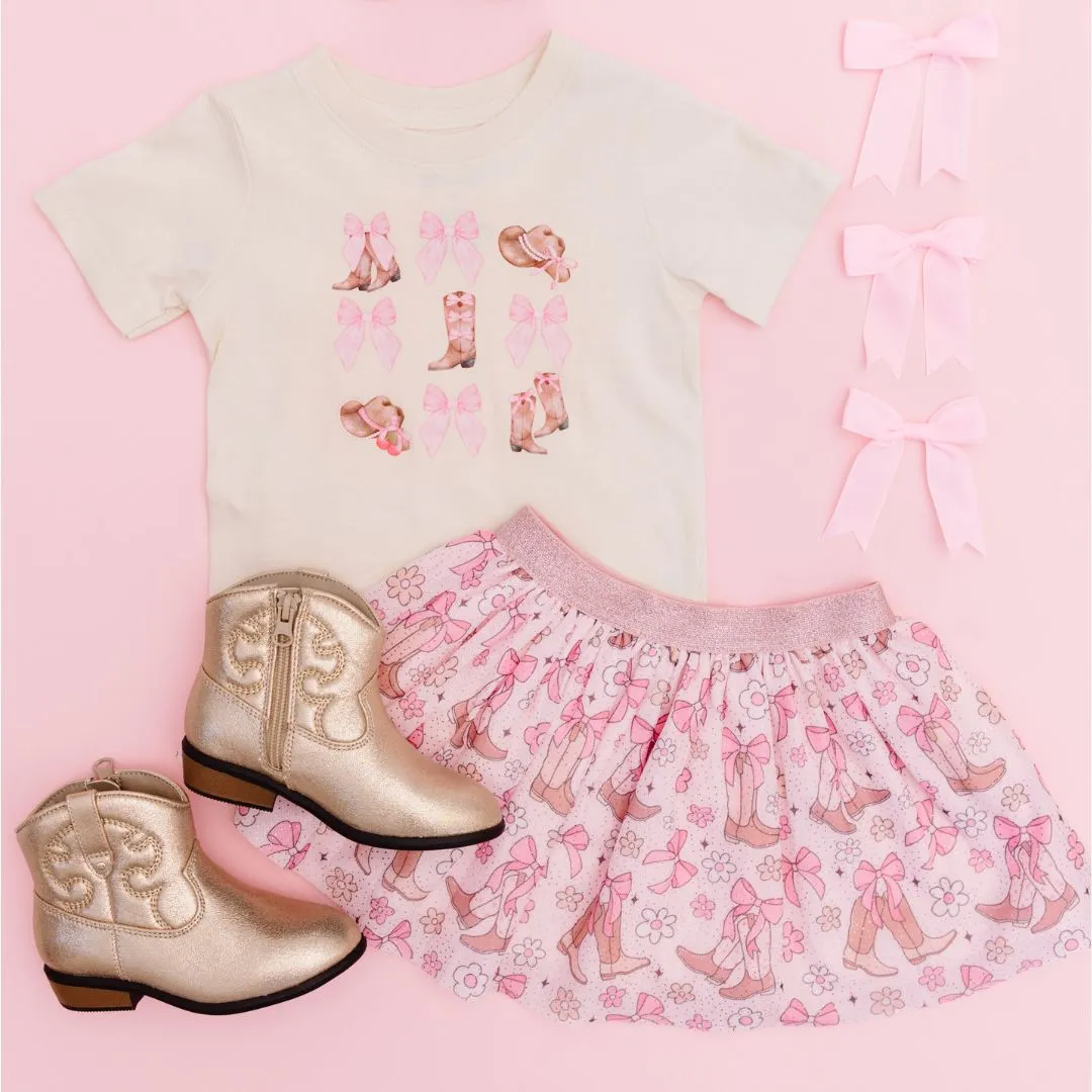 Coquette Cowgirl Short Sleeve T-Shirt - Natural