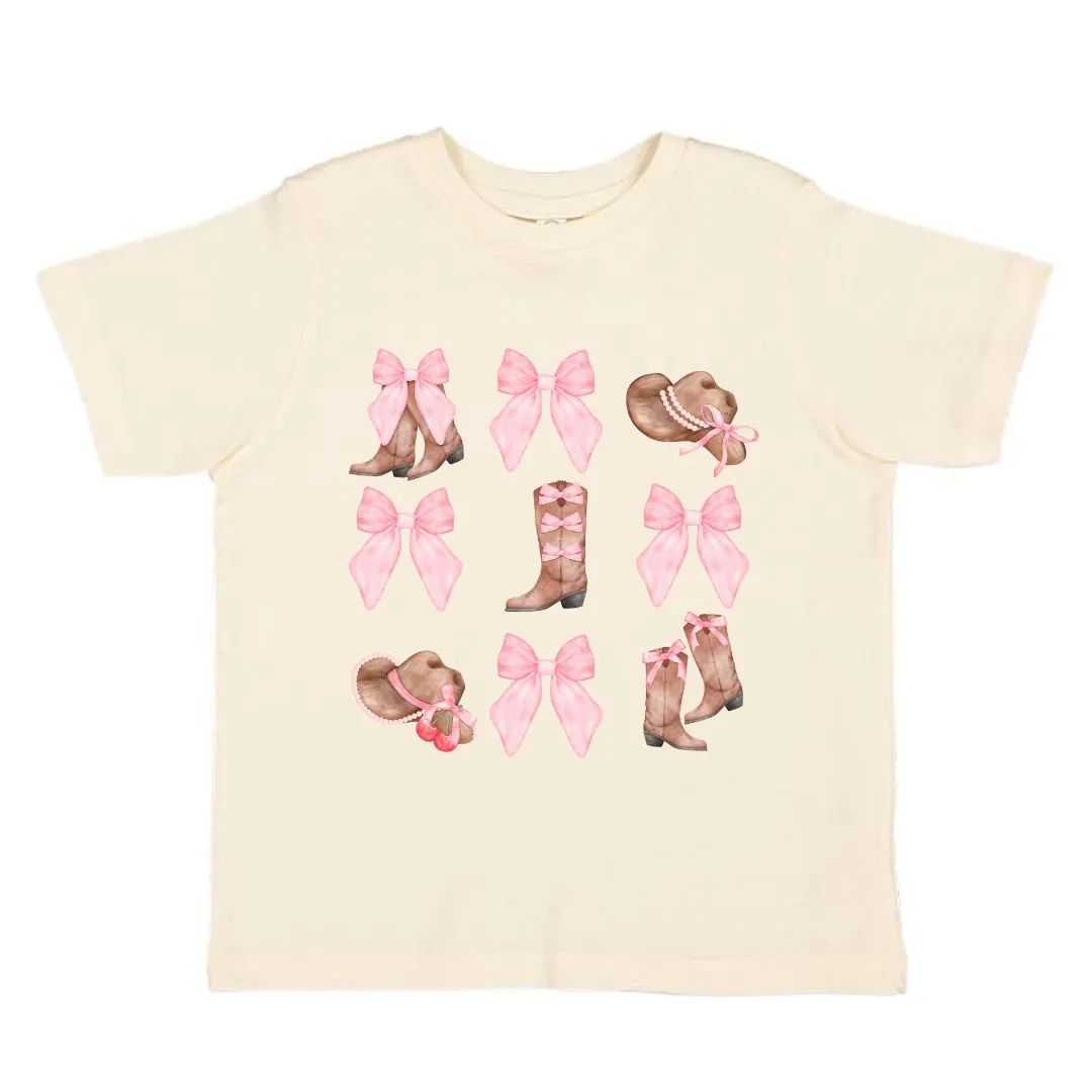 Coquette Cowgirl Short Sleeve T-Shirt - Natural