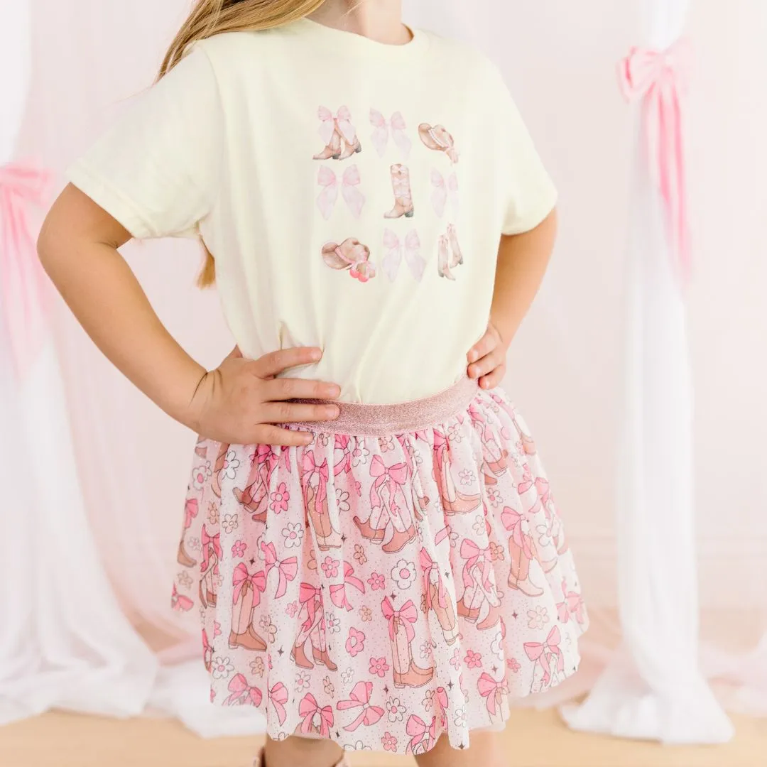 Coquette Cowgirl Short Sleeve T-Shirt - Natural