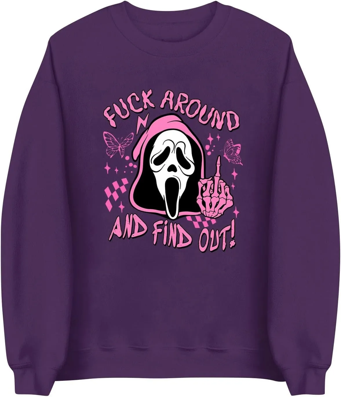 Cute Ghost Halloween Sweatshirts Women Funny Pumpkin Graphic Sweatshirt Spooky Season Party Tops Fall Sweater