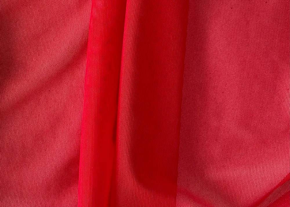 Fiery Crimson Stretch Nylon Mesh