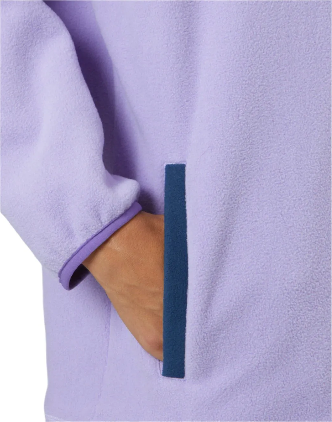 Gym Coffee Womens Half Zip Polar Fleece Lilac
