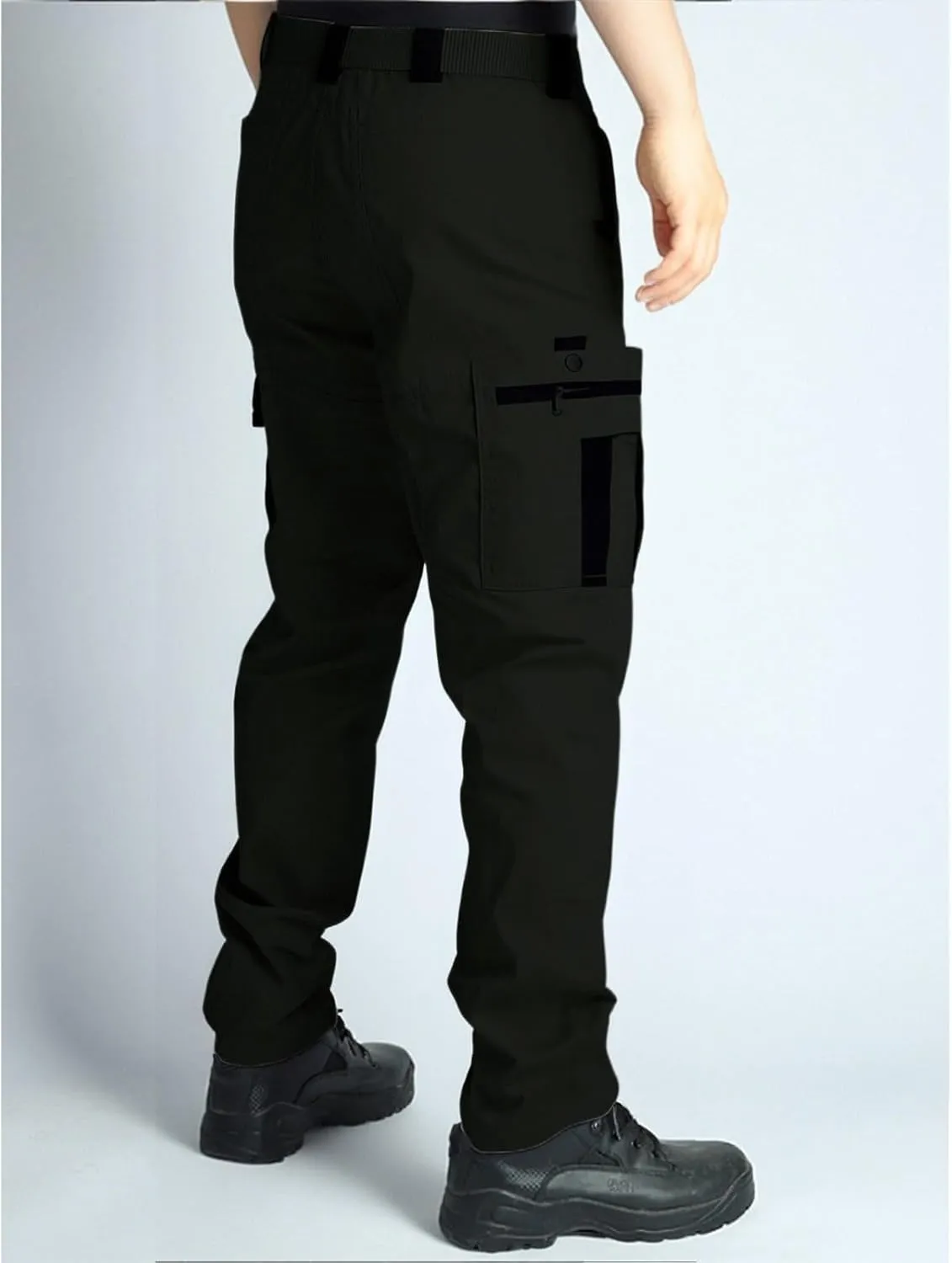 Hiking Pants for Men Lightweight Waterproof Baggy Cargo Pants Casual Straight Leg Trousers with Pockets