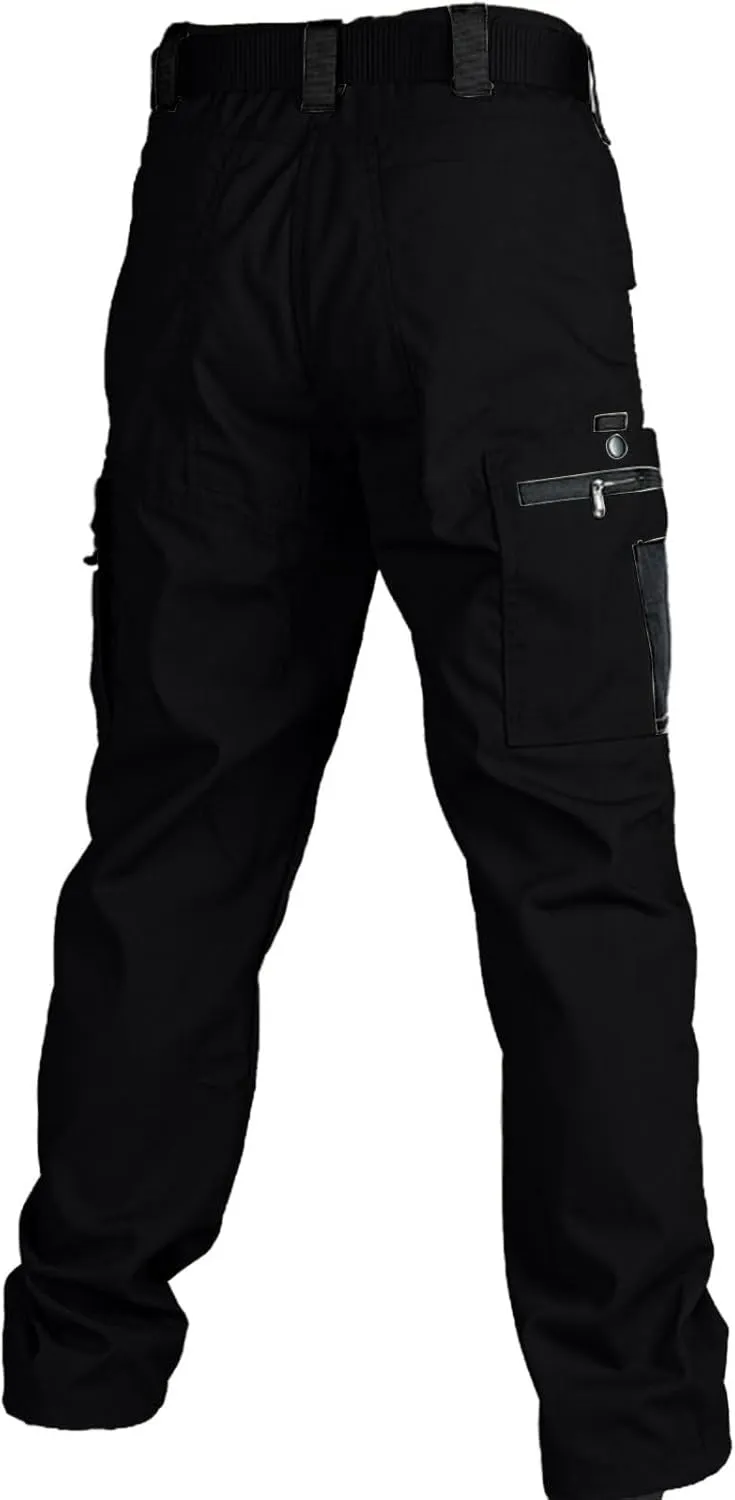 Hiking Pants for Men Lightweight Waterproof Baggy Cargo Pants Casual Straight Leg Trousers with Pockets