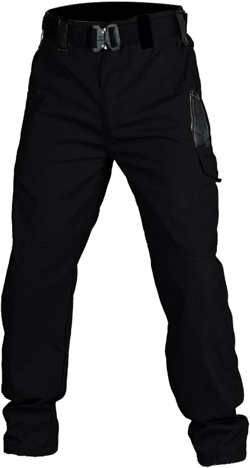 Hiking Pants for Men Lightweight Waterproof Baggy Cargo Pants Casual Straight Leg Trousers with Pockets