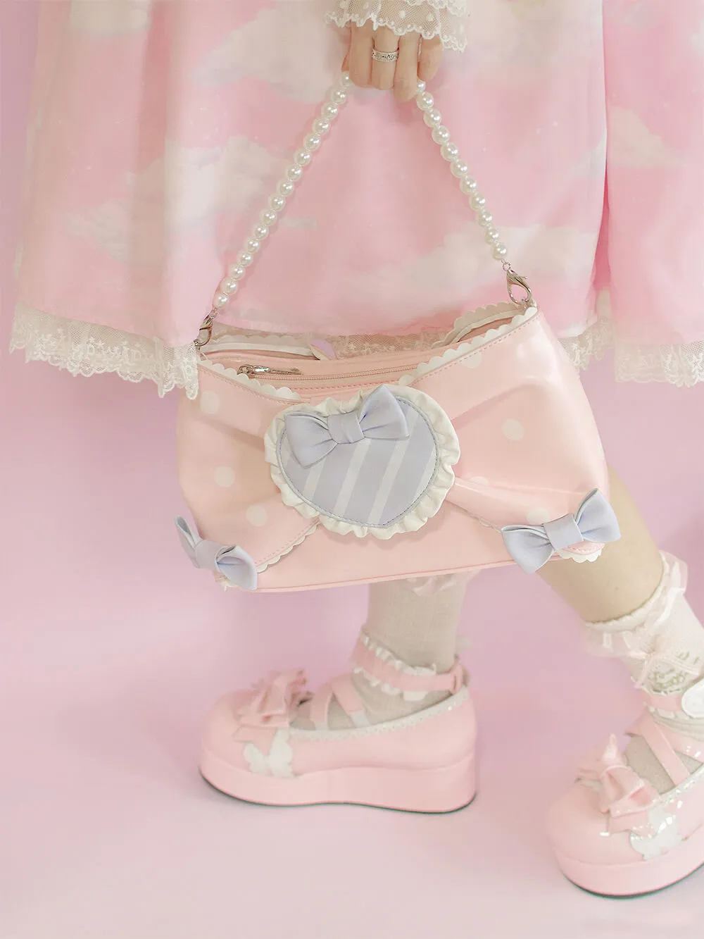 Lolita Sweet Polka Dots Bow Bag