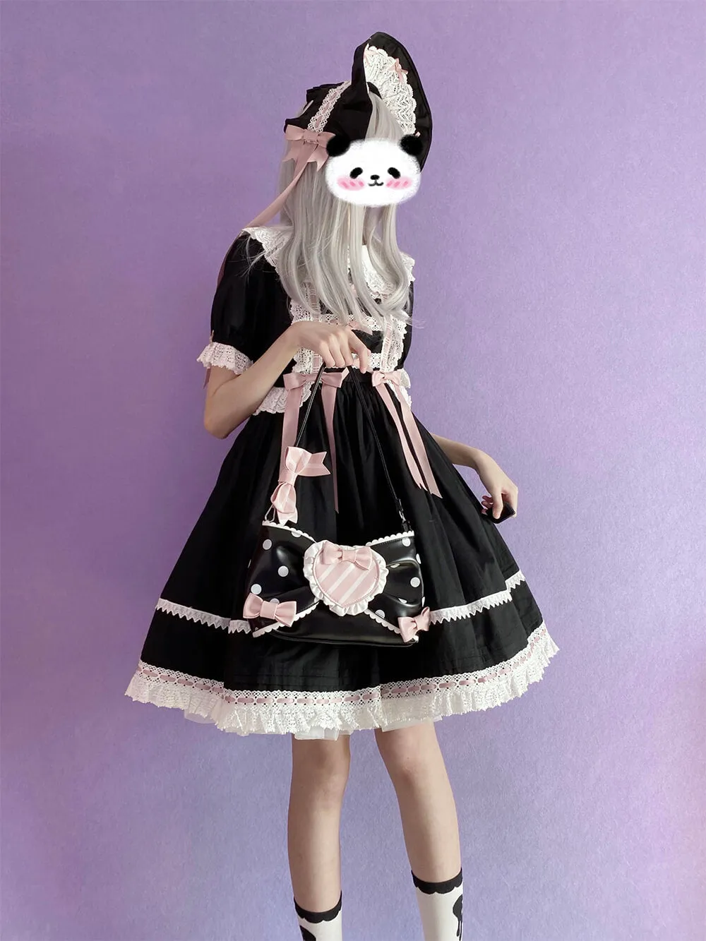 Lolita Sweet Polka Dots Bow Bag