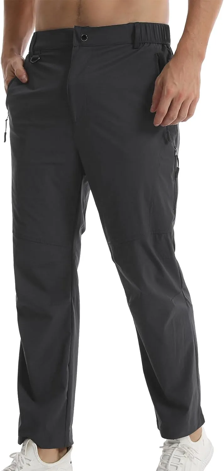 Suwangi Men's Hiking Pants Quick-Dry Outdoor Cargo Pants Lightweight Running Joggers Pants for Men Tactical Pants with Pocket