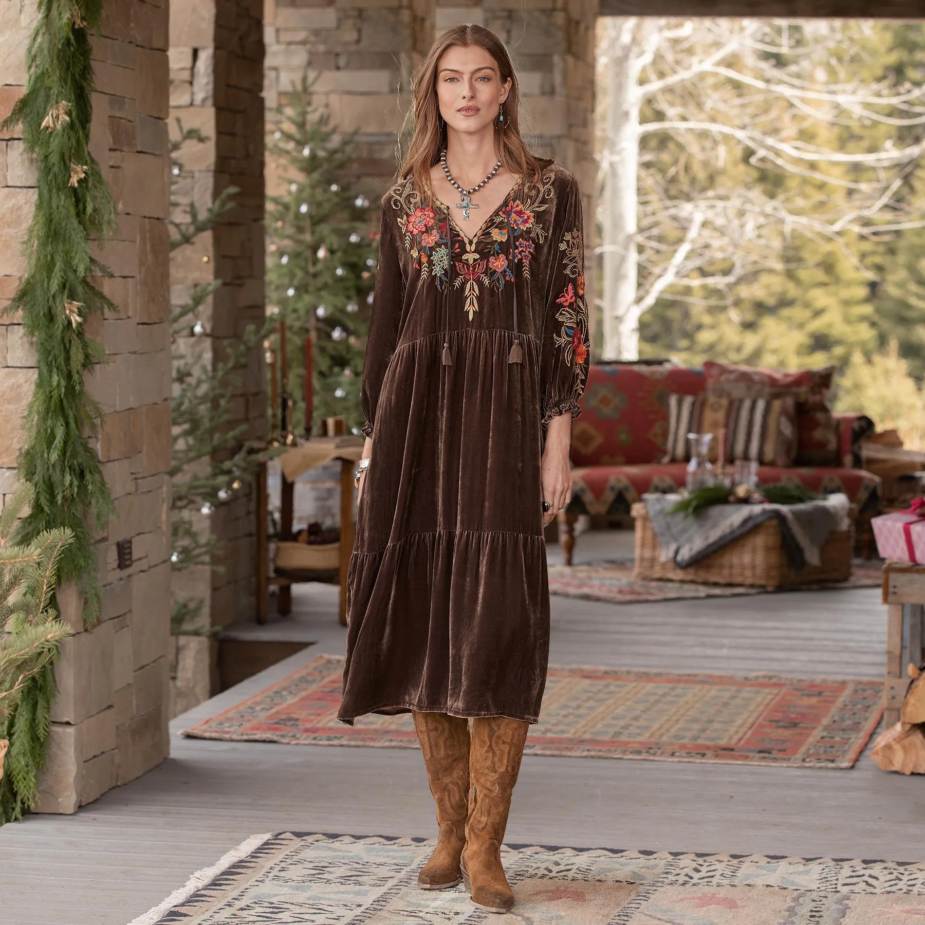 Taline Velvet Dress