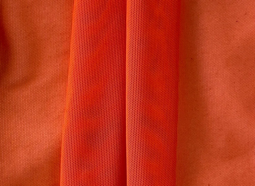 Tangerine Peel Stretch Nylon Mesh