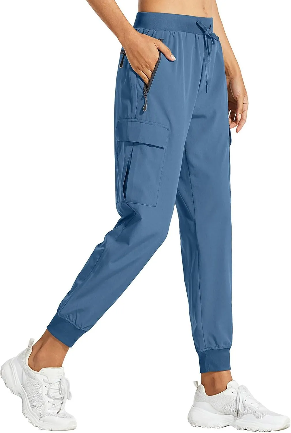 Women's Casual Cargo Pants High Waist Hiking Pant Workout Straight Leg Lightweight Hiking Outdoor Trouser with Pocket