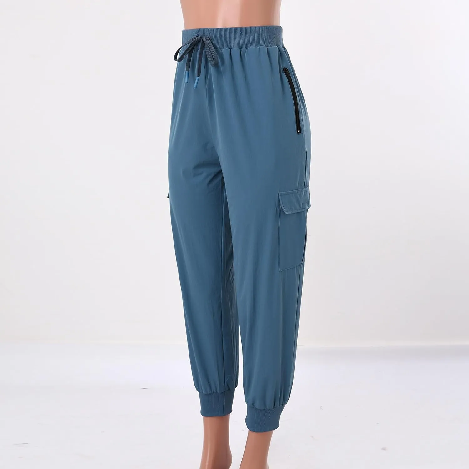 Women's Casual Cargo Pants High Waist Hiking Pant Workout Straight Leg Lightweight Hiking Outdoor Trouser with Pocket