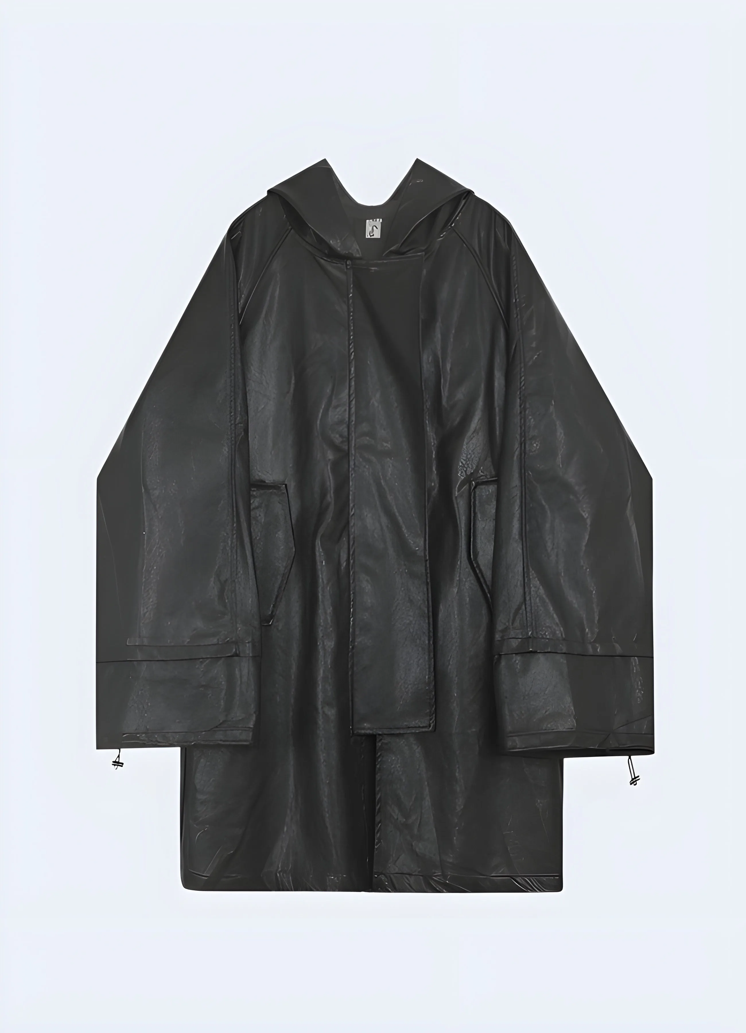 Women's Leather Rain Oversized Parka