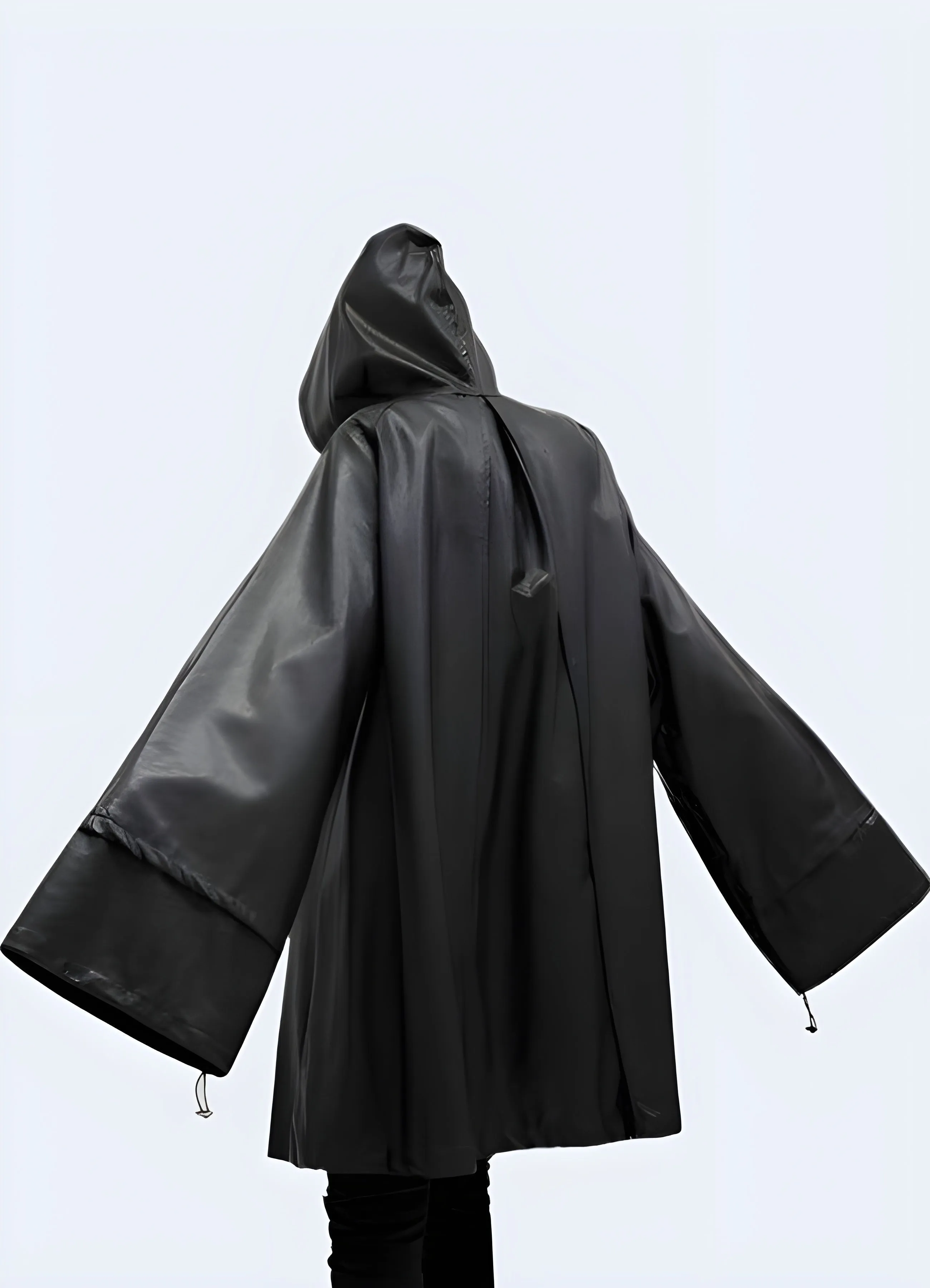 Women's Leather Rain Oversized Parka